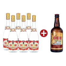 汾酒 官方汾酒杏花村53度黄盖*6瓶+53度老味道550ml*1瓶