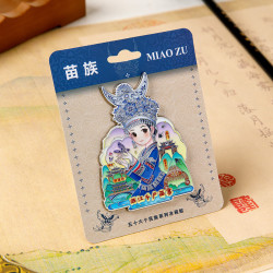 1 贵州西江千户苗寨金属城市冰箱贴旅游景区磁吸纪念品文创批发苗韵 苗族