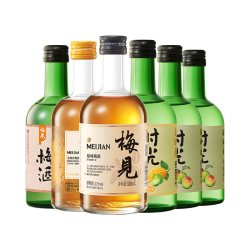 梅见 青梅酒时光梅口味组合装微醺果酒330ml*6低度酒