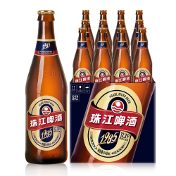 珠江啤酒 珠江经典1985啤酒640mL*12瓶装整箱全麦酿造批发官方旗舰店正品