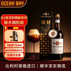洋湾 深财进口精酿啤酒黑啤比利时OAK橡木桶黑啤原瓶高端礼赠商务宴请