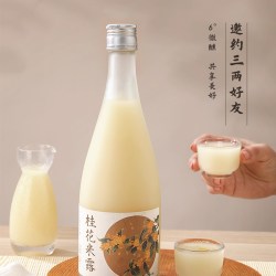浙一家 米酒桂花米露醪糟酒酿鲜浊微醺甜酒瓶装