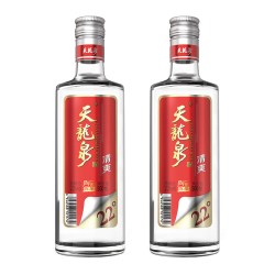 天龙泉 22度清爽低度酒白酒基酒水米香风格500mL*2