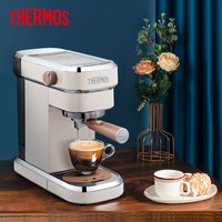THERMOS 膳魔师 意式半自动咖啡机电器家用蒸汽一键咖啡办公蒸汽奶泡机