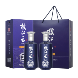 枝江 大曲官方旗舰店 枝江王真年份2浓香纯粮食白酒52度2瓶500ml