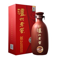 泸州老窖紫砂大曲 红)52度500ml单瓶礼盒装浓香型白酒婚宴红陶