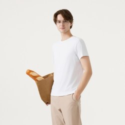 坦博尔 夏季男士短袖T恤纯色圆领运动休闲百搭宽松透气简约款上衣