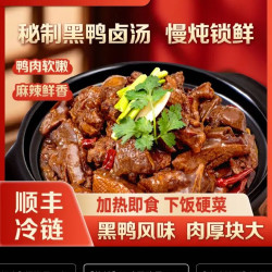 绝洽 黑鸭煲800g武汉特产干锅鸭子火锅加热即食露营聚餐宵夜必备  京东超市自营