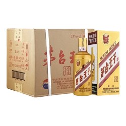 茅台 王子酒金王子53度酱香型白酒500ml*6瓶送礼宴请官方旗舰店