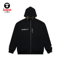 Aape 旗舰店男装秋冬猿颜徽章印花迷彩双面穿连帽卫衣外套3828XXH