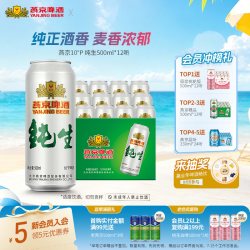 燕京啤酒 10度纯生500ml*12听 官方直营正品经典罐装啤酒整箱装