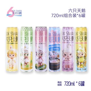 六只天鹅 风味果味啤酒混合口味啤酒礼盒720ml组合装