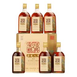 安稳 绍兴产黄酒 安稳清爽八年陈花雕酒500ml*6瓶整箱礼盒加饭糯米老酒