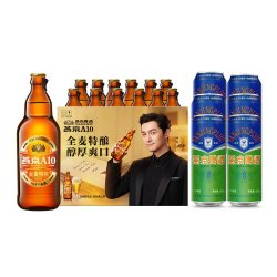 燕京啤酒 A10全麦拉格*12瓶+老燕京12度特*6听 组合套装