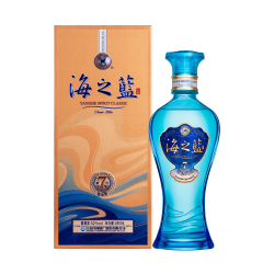 洋河 海之蓝第7代 52度480mL 绵柔型白酒 官方旗舰店