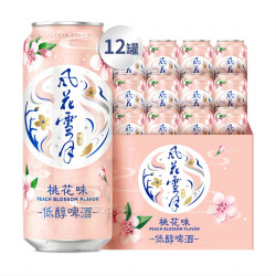 嘉士伯 风花雪月啤酒桃花/柠檬500ml*12罐
