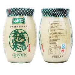 神霖 孝感米酒甜酒糯米醪糟月子米酒酿农家自酿908g*1瓶/2瓶装特产