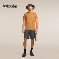 icebreaker 新品美利奴羊毛男女125Cool-Lite可机洗户外登山徒步运动短袖T恤 0GR-赭石-男 M