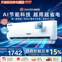 海尔 净省电系列 新一级能效 壁挂式空调 1.5匹