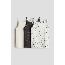 H&M HM2026夏季新款童装儿童女童3件装棉质吊带衫1342744
