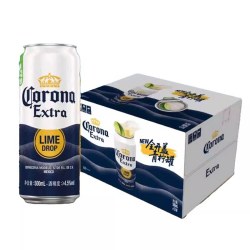 百威 CORONA/科罗娜全开盖啤酒500ml*12听整箱11.3°P青柠罐经典拉格