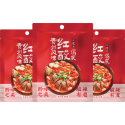 日食记 一人食贵州风味红酸汤底调味料火锅汤料包酸汤鱼家用调料包
