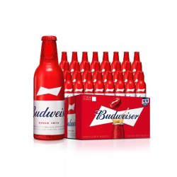 百威 经典铝瓶拉格啤酒355ml*24瓶9.7°P铝罐整箱装批发