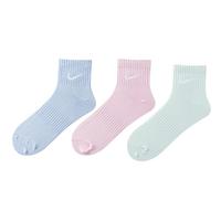 NIKE 2026年三双装中袜男袜女袜休闲时尚舒适跑步训练运动风袜子