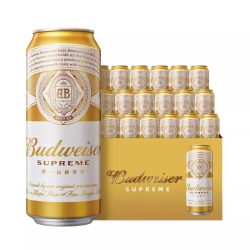 百威 金尊啤酒500ml*18听罐装10.0°P精选麦芽整箱批发
