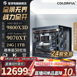 七彩虹 9800X3D/RX9070XT/24G/1TB组装电脑