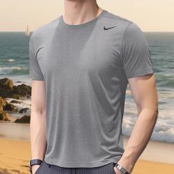 NIKE 夏季款圆领短袖男上装舒适透气时尚潮流日常休闲健身日常运动T恤