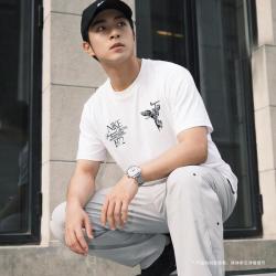 NIKE 夏季潮流印花短袖T恤时尚休闲运动透气纯棉男士宽松半袖上衣