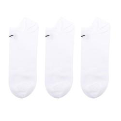 NIKE 男袜女袜简约跑步运动风袜子三双装舒适日常出行休闲短筒透气袜子