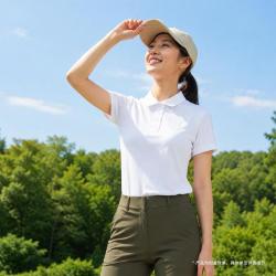NIKE 夏季日常时尚 运动休闲 女子翻领短袖T恤
