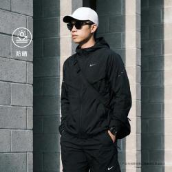 NIKE 跑步皮肤衣 简约日常 男子连帽轻薄外套