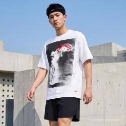 NIKE 七夕情人节配色夏季透气健身训练跑步休闲运动日常男子短袖T恤