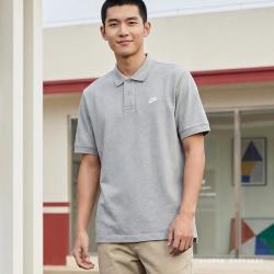 NIKE 时尚简约 男士翻领短袖上衣