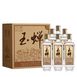 玉蝉老酒 玉蝉酒(9)浓香型白酒52度固态发酵500ml光瓶口粮酒6瓶整箱装自饮