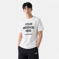 NIKE 夏季透气健身训练跑步休闲运动日常男子短袖T恤