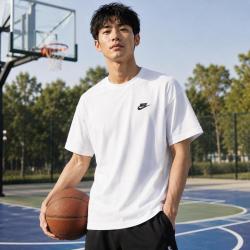 NIKE 夏季 全年通穿 通勤百搭纯棉透气 男子运动短袖T恤