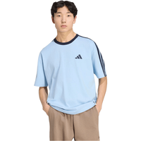 adidas 阿迪达斯 三条纹宽松休闲短袖T恤