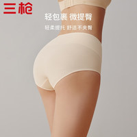 三枪 女士高腰收腹抗菌新疆棉三角裤 M码 栗橙+摩卡+浅杏 3条装