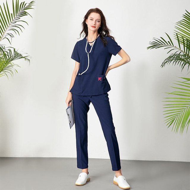 Lebilp 洗手衣女短袖医生工作服手术衣刷手服长袖手术服速干刷手衣