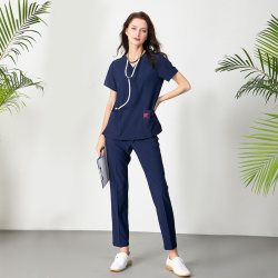 Lebilp 洗手衣女短袖医生工作服手术衣刷手服长袖手术服速干刷手衣
