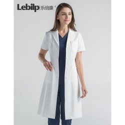 Lebilp 高端白大褂医院工作服长短袖白大衣美容口腔医生服实验服男