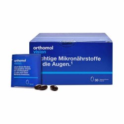 orthomol 欧洲直邮orthomol奥适宝叶黄素玉米黄素护眼胶囊30包/盒非越橘