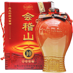 会稽山 黄酒官方旗舰店绍兴黄酒陶坛十年2.5L陈酿绍兴花雕酒加饭酒