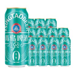 青岛啤酒 轻干系列500ml*12听 罐啤干啤0糖轻负担果香清新