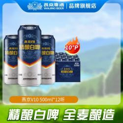 燕京啤酒 V10精酿白啤 500ml*12听