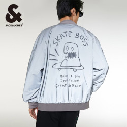 杰克琼斯 224321045E39 薄厚外套 浅灰色 3XL 男士夹克